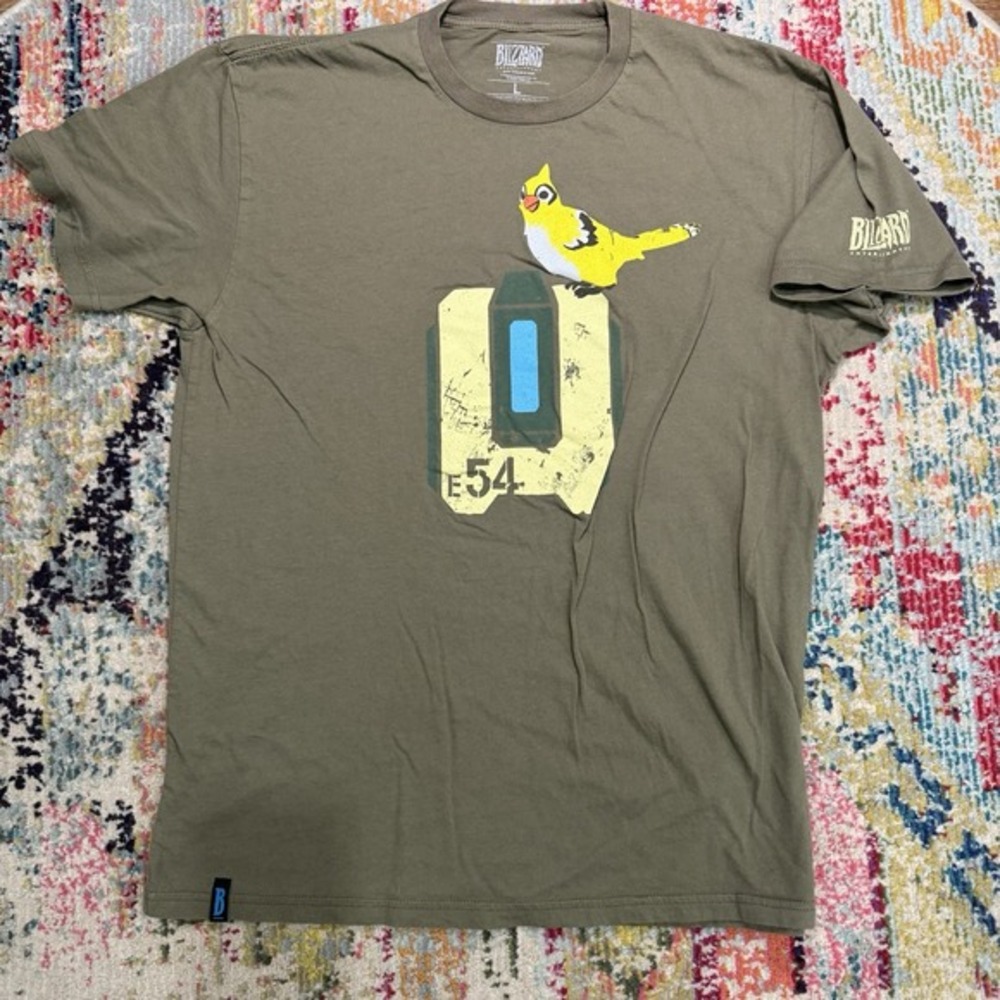 Blizzard Entertainment Shirt Men's Extra Large Piece Bird Black Cotton Tee